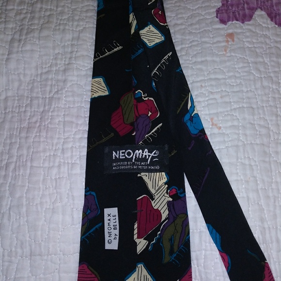 Neo Max Art Tie 100% Silk NWOT - Picture 3 of 3